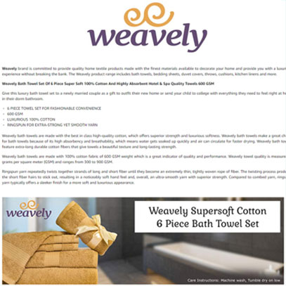  Weavely A+ cataloguing